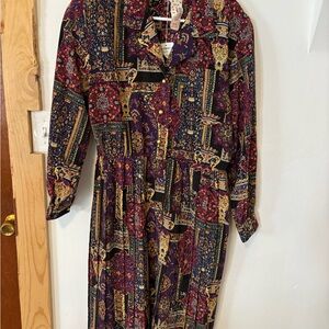 Vintage Multicolor Midi Dress